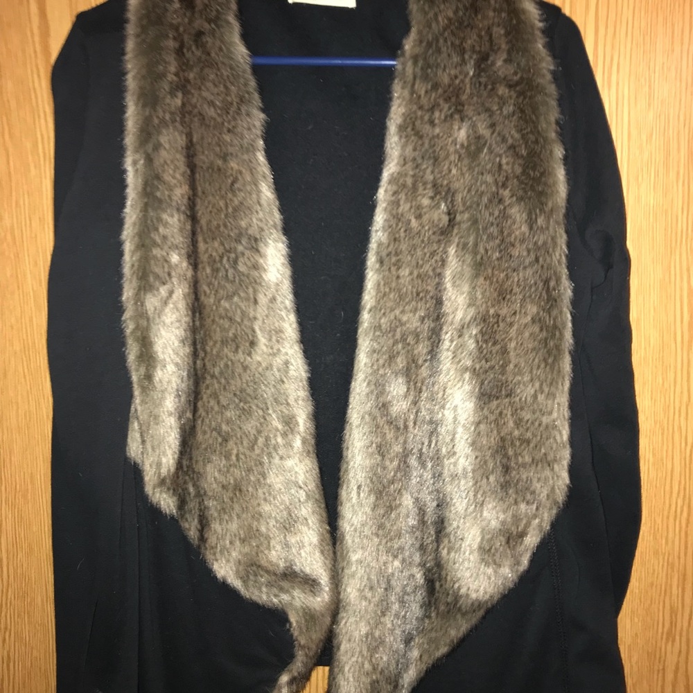 Hollister fur swing sweater coat.